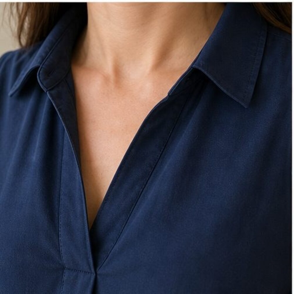 Navy Smocked Top - Picture 4 of 6